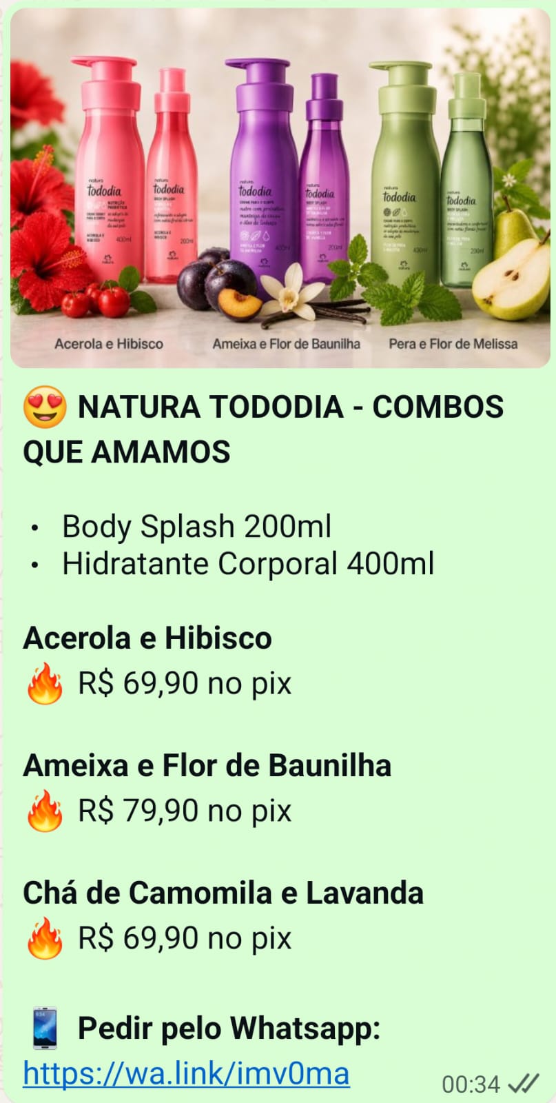 Ofertas dos kits Natura Tododia