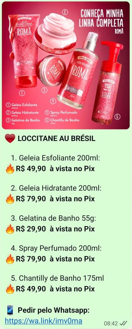 Ofertas da linha Romã L’Occitane au Brésil
