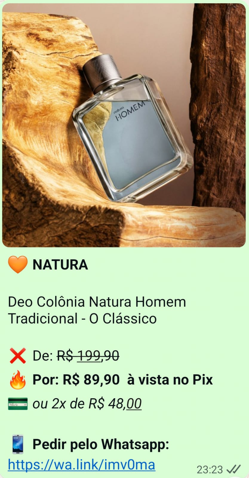 Oferta do perfume Natura Homem